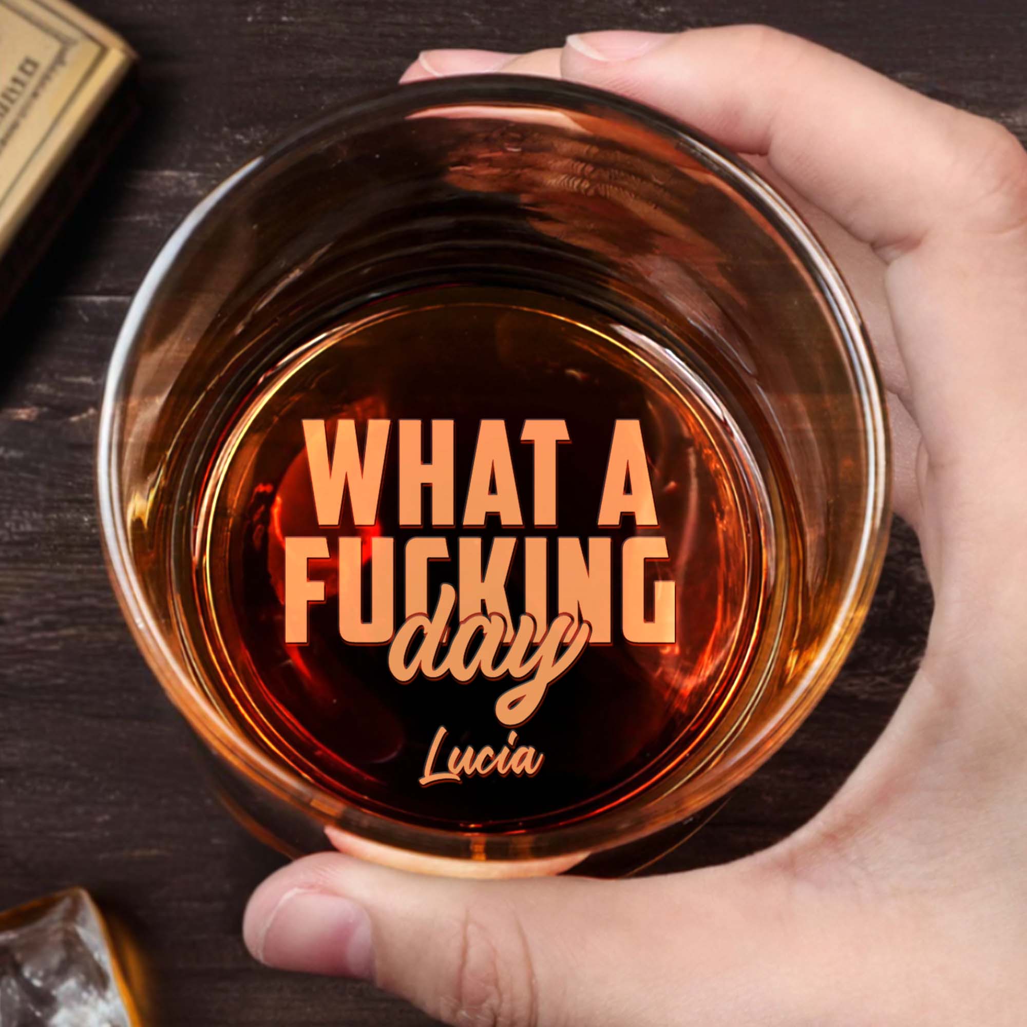 What A Day For Relaxing With Your Favorite Drink - Personalized Engraved Whiskey Glass - COL031_EWG