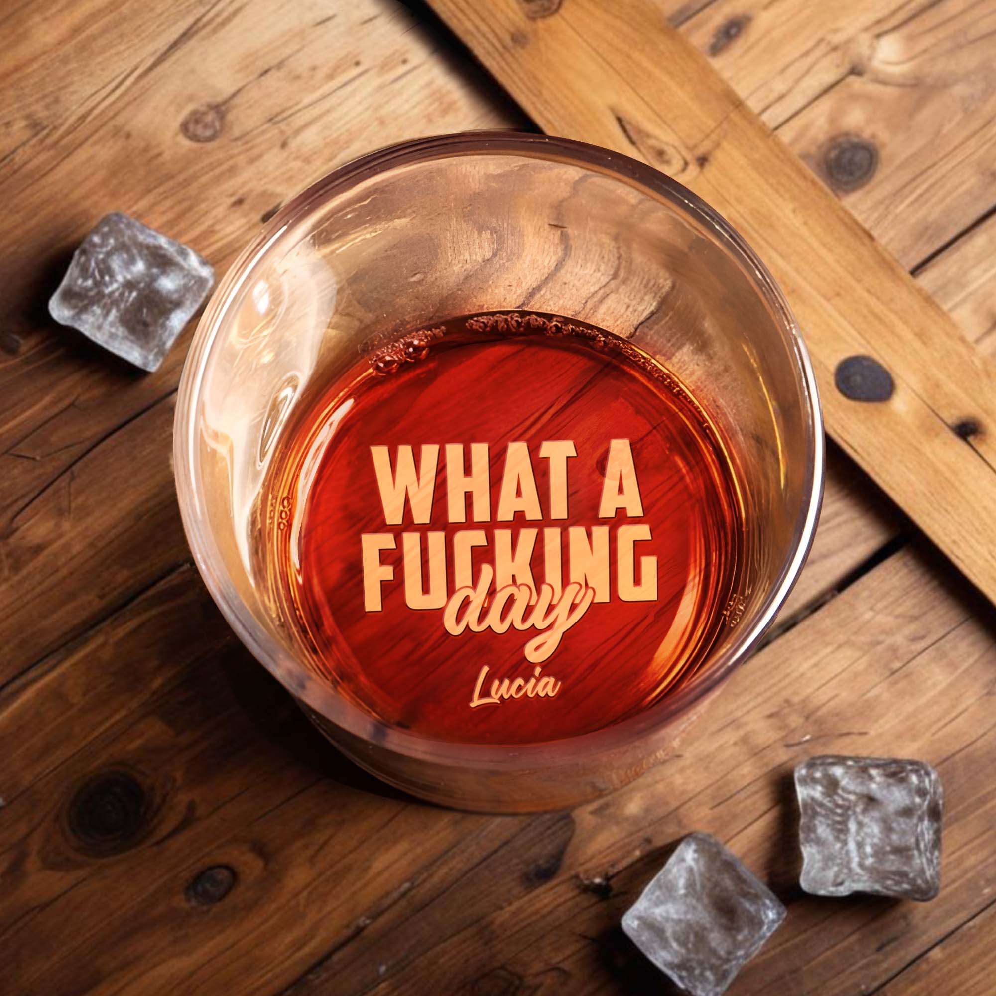 What A Day For Relaxing With Your Favorite Drink - Personalized Engraved Whiskey Glass - COL031_EWG