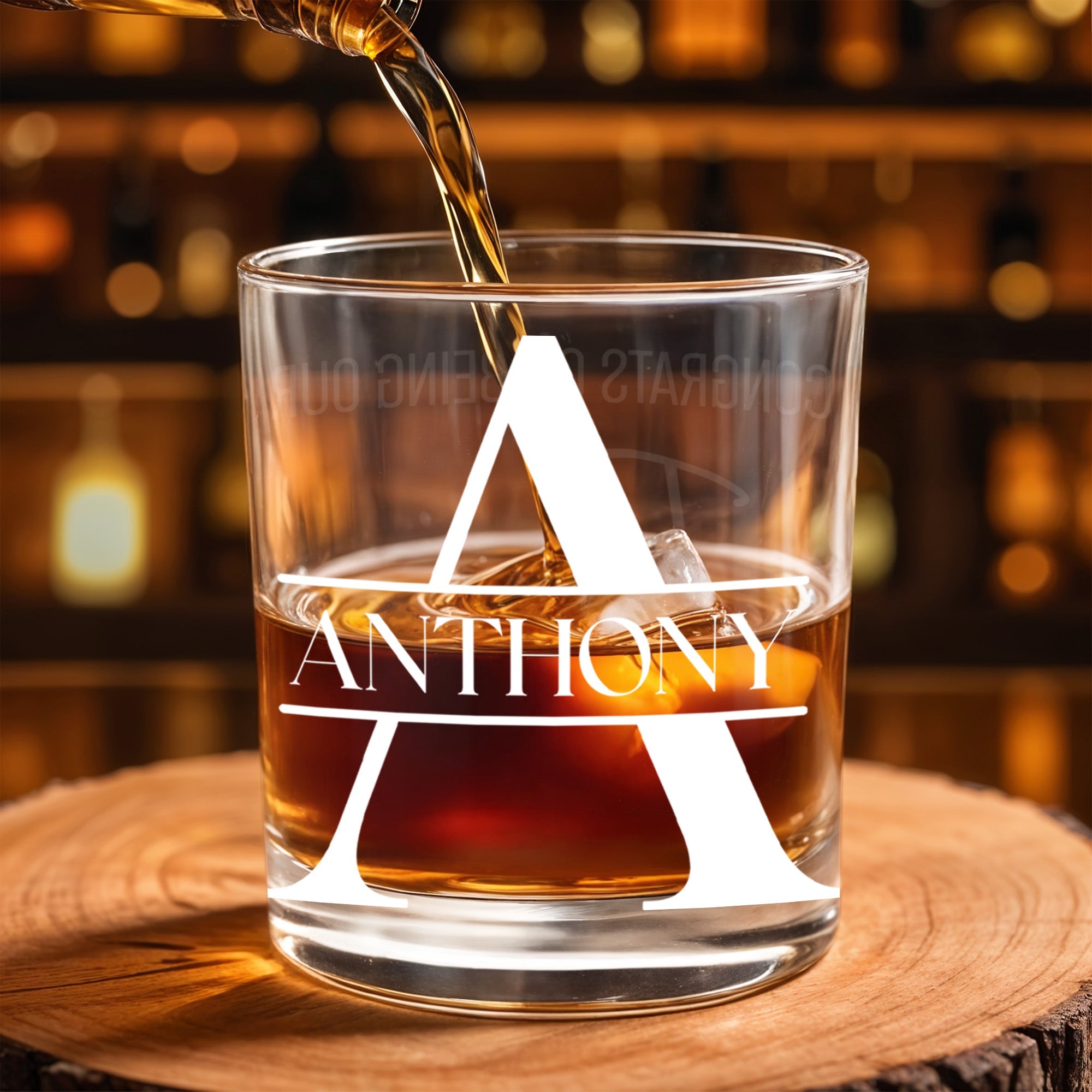 Personalize Your Own Unique Whiskey Glass Design - Personalized Custom Whiskey Glass - COL063_RWG