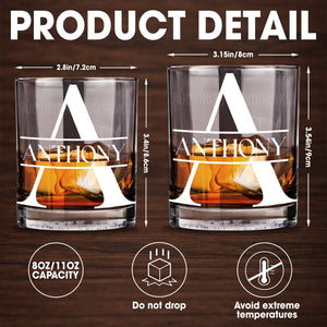 Personalize Your Own Unique Whiskey Glass Design - Personalized Custom Whiskey Glass - COL063_RWG