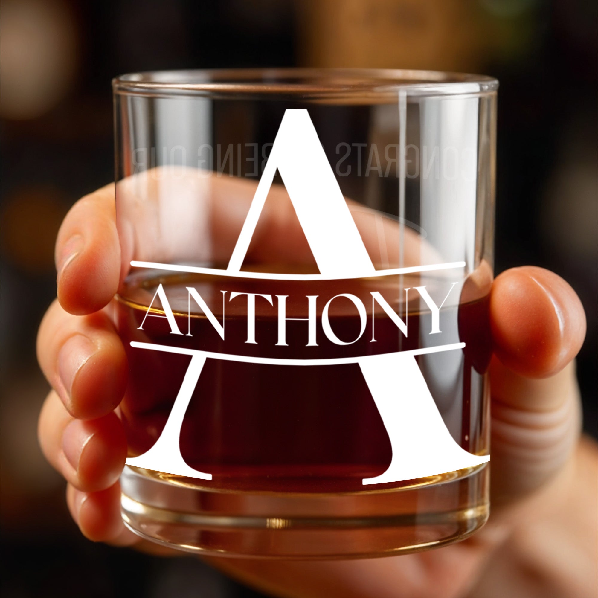 Personalize Your Own Unique Whiskey Glass Design - Personalized Custom Whiskey Glass - COL063_RWG