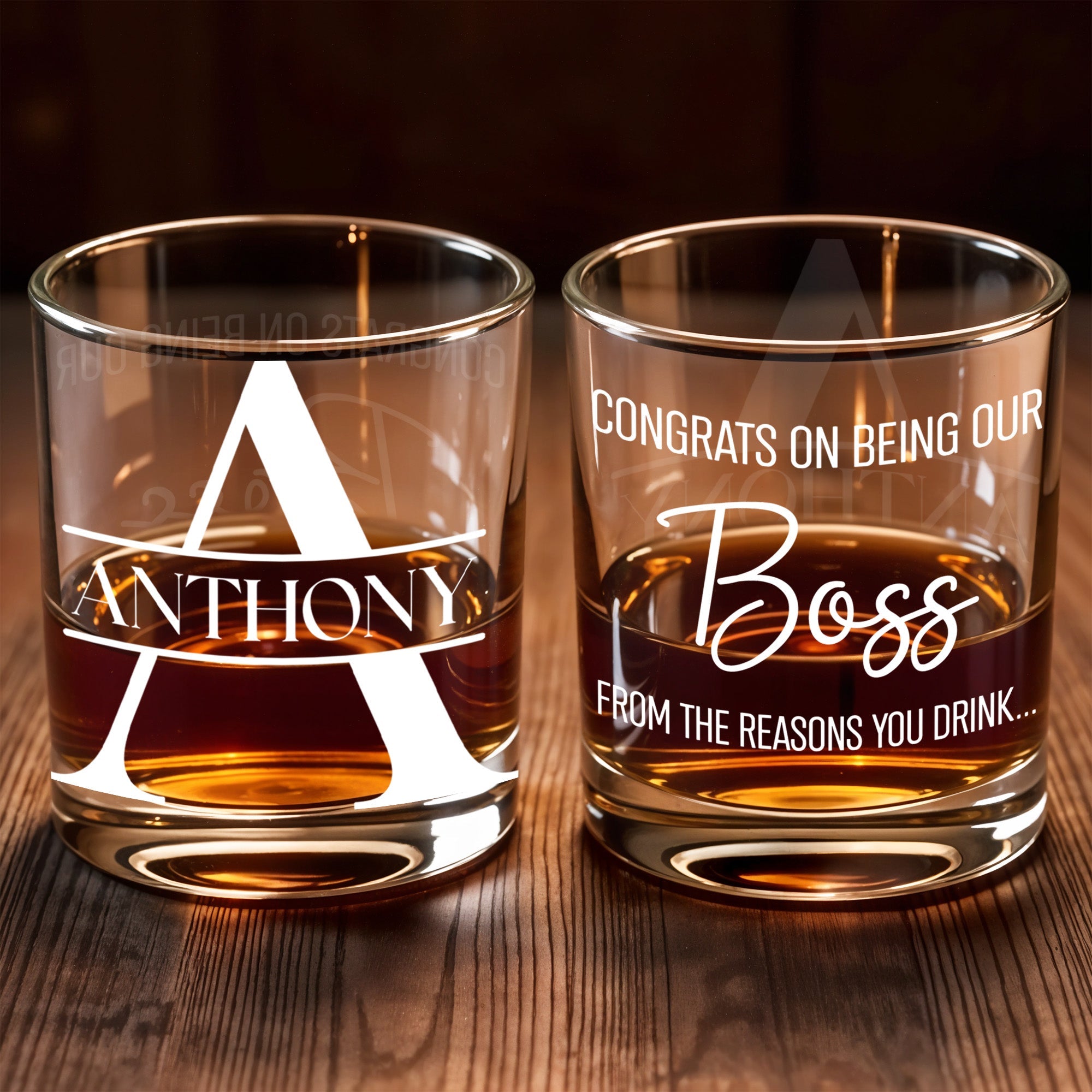 Personalize Your Own Unique Whiskey Glass Design - Personalized Custom Whiskey Glass - COL063_RWG