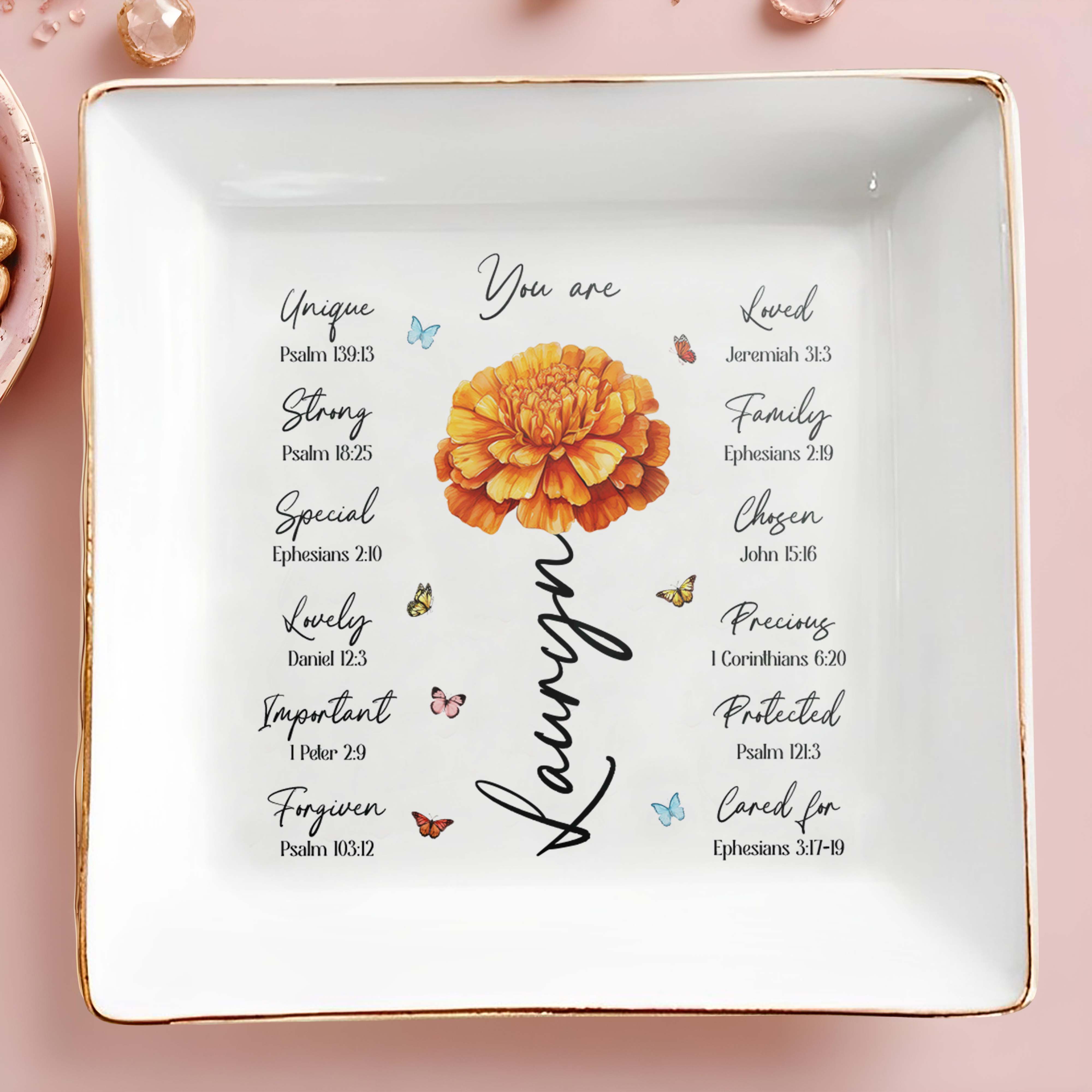 You Are Unique Strong Special Custom Jewelry Dish - Personalized Custom Jewelry Dish - CPL003_SCRD