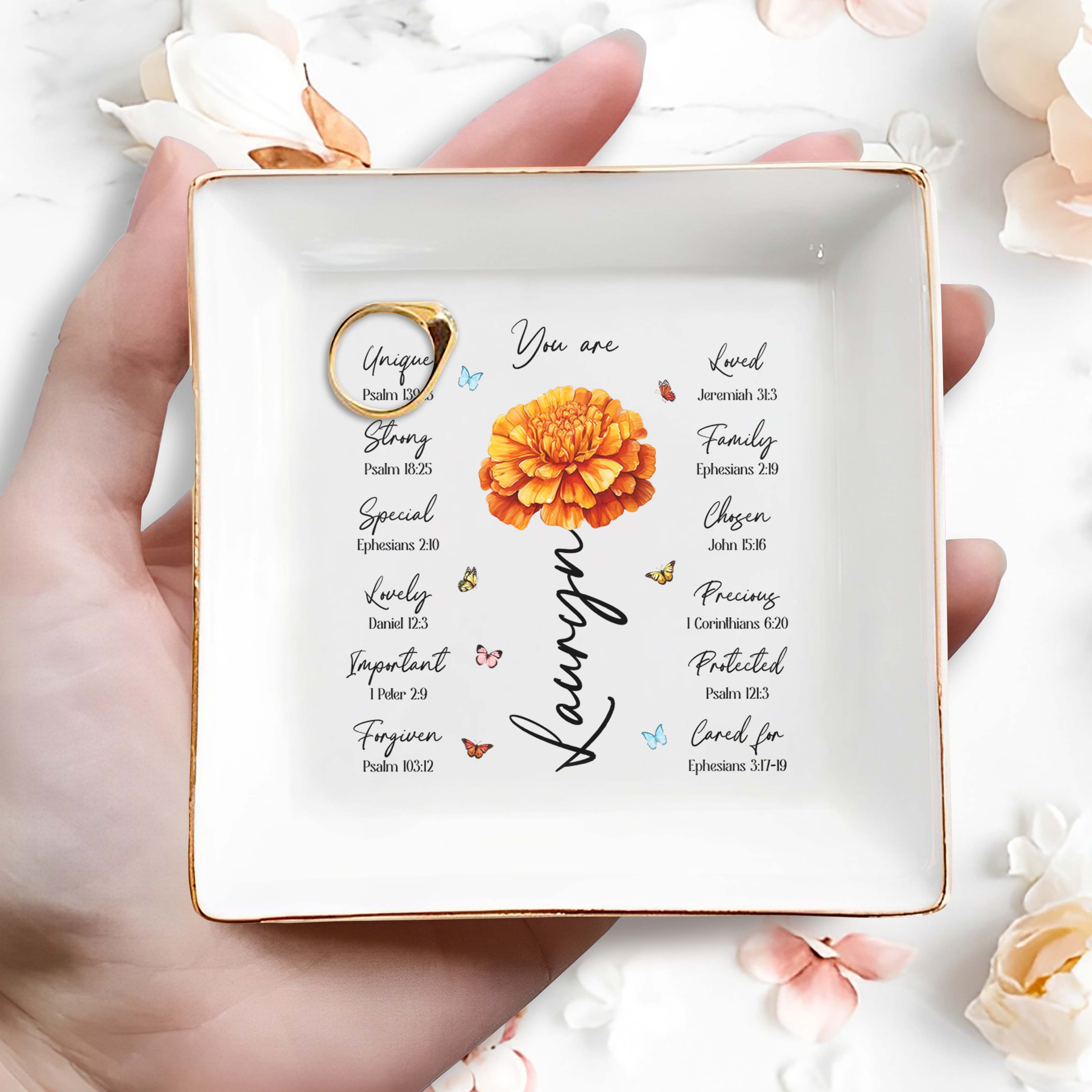 You Are Unique Strong Special Custom Jewelry Dish - Personalized Custom Jewelry Dish - CPL003_SCRD
