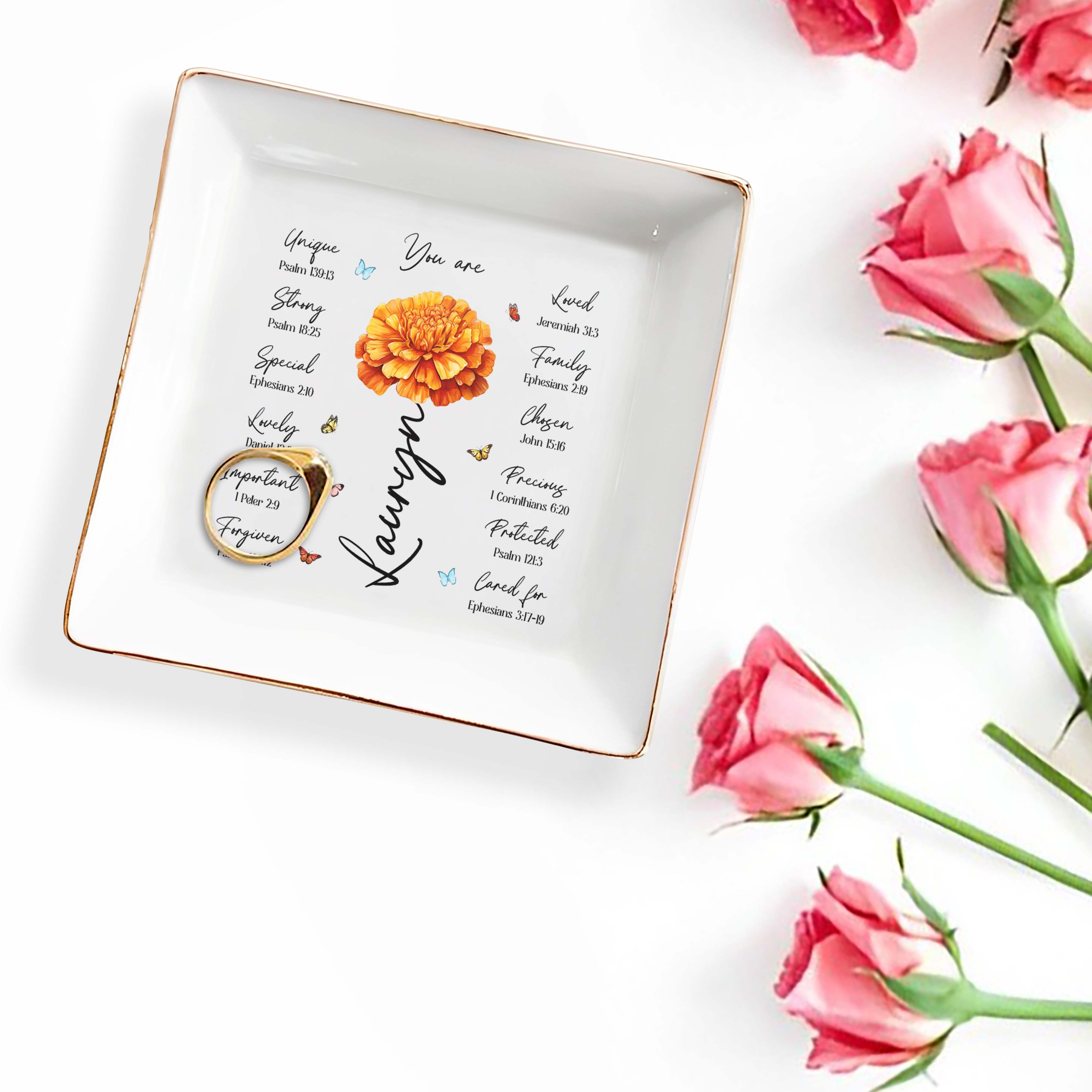 You Are Unique Strong Special Custom Jewelry Dish - Personalized Custom Jewelry Dish - CPL003_SCRD