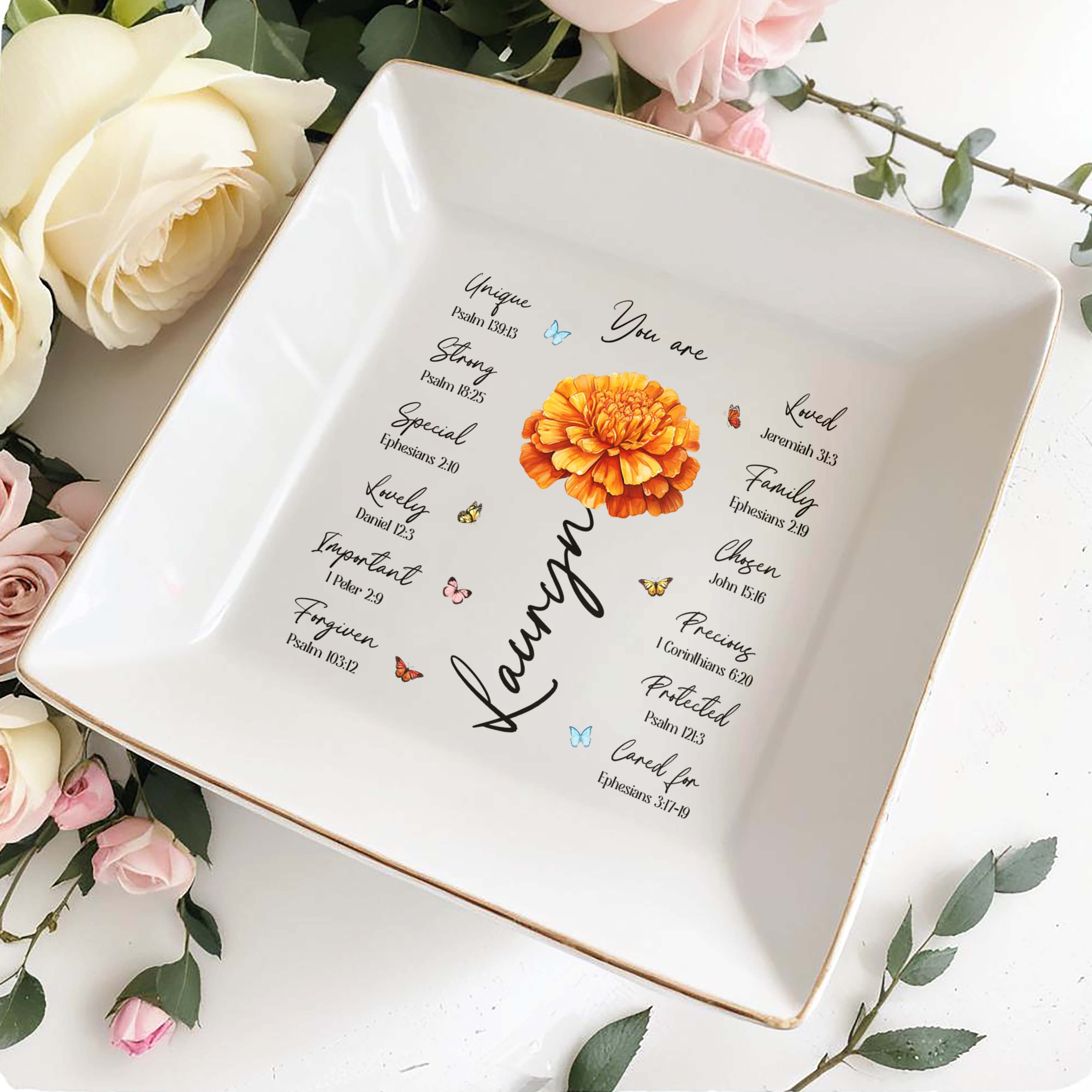 You Are Unique Strong Special Custom Jewelry Dish - Personalized Custom Jewelry Dish - CPL003_SCRD
