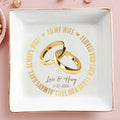 Loved You Then Love You Still Wedding Rings Heart Dish - Personalized Custom Jewelry Dish - CPL004_SCRD