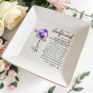 I Promise To Love And Adventure With You - Personalized Custom Jewelry Dish - CPL010_SCRD