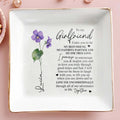 To My Girlfriend, My Best Friend, Faithful Partner, True Love - Personalized Custom Jewelry Dish - CPL012_SCRD