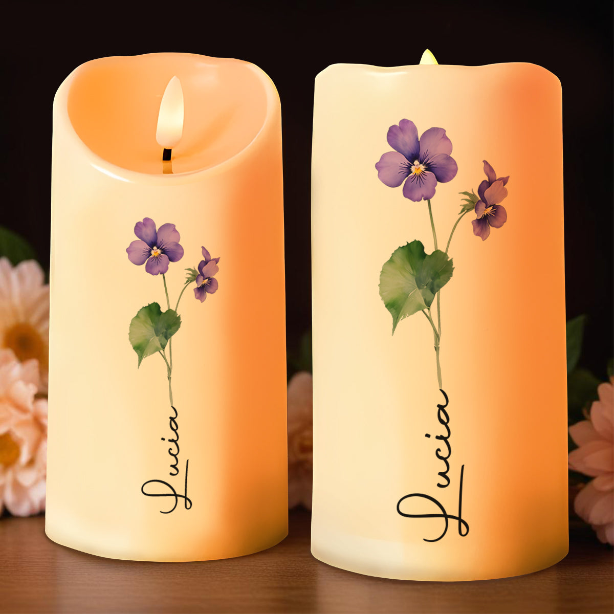 Illuminate Your Memories With A Perfect Glow For Every Occasion - Personalized Custom LED Candle - CPL020_LECA