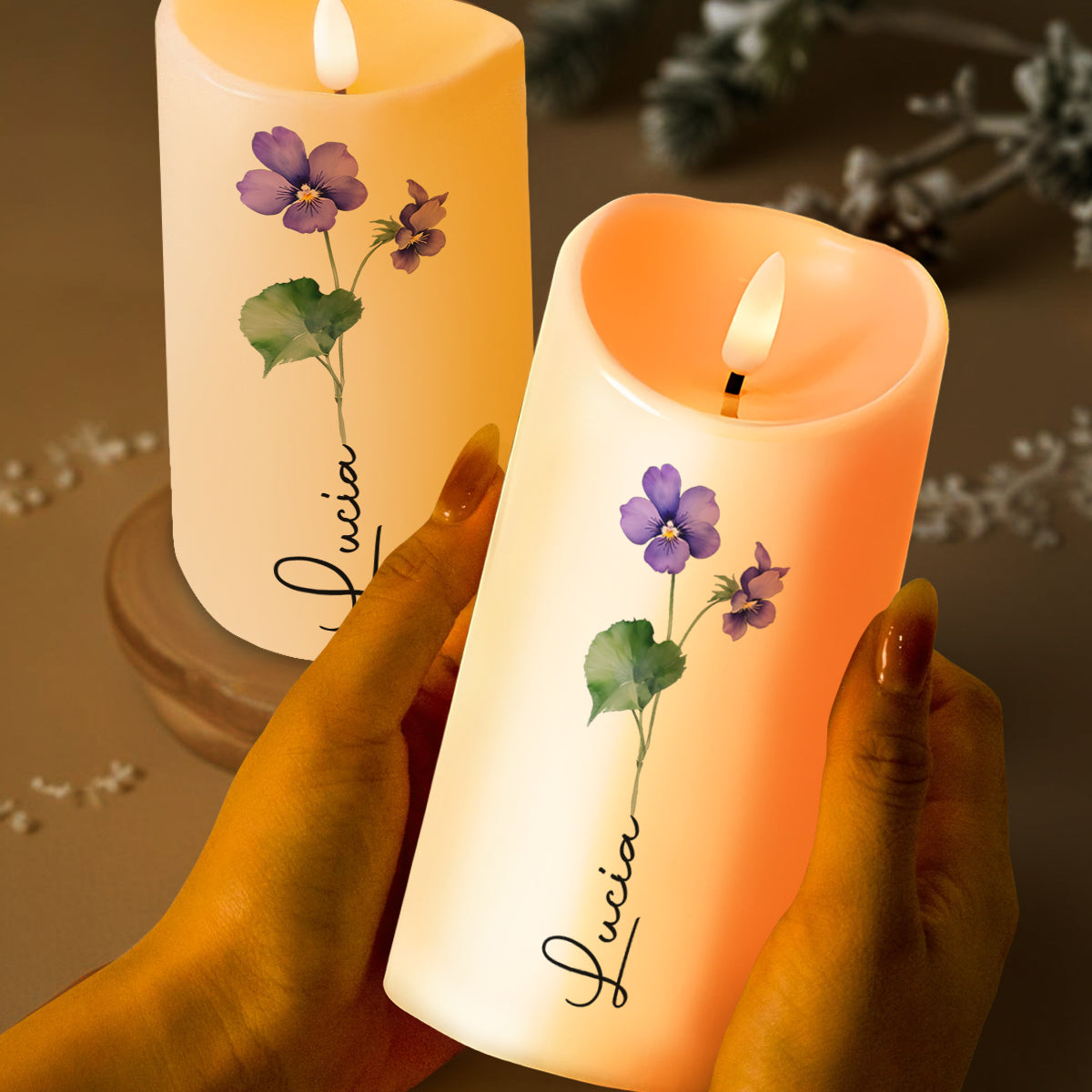 Illuminate Your Memories With A Perfect Glow For Every Occasion - Personalized Custom LED Candle - CPL020_LECA