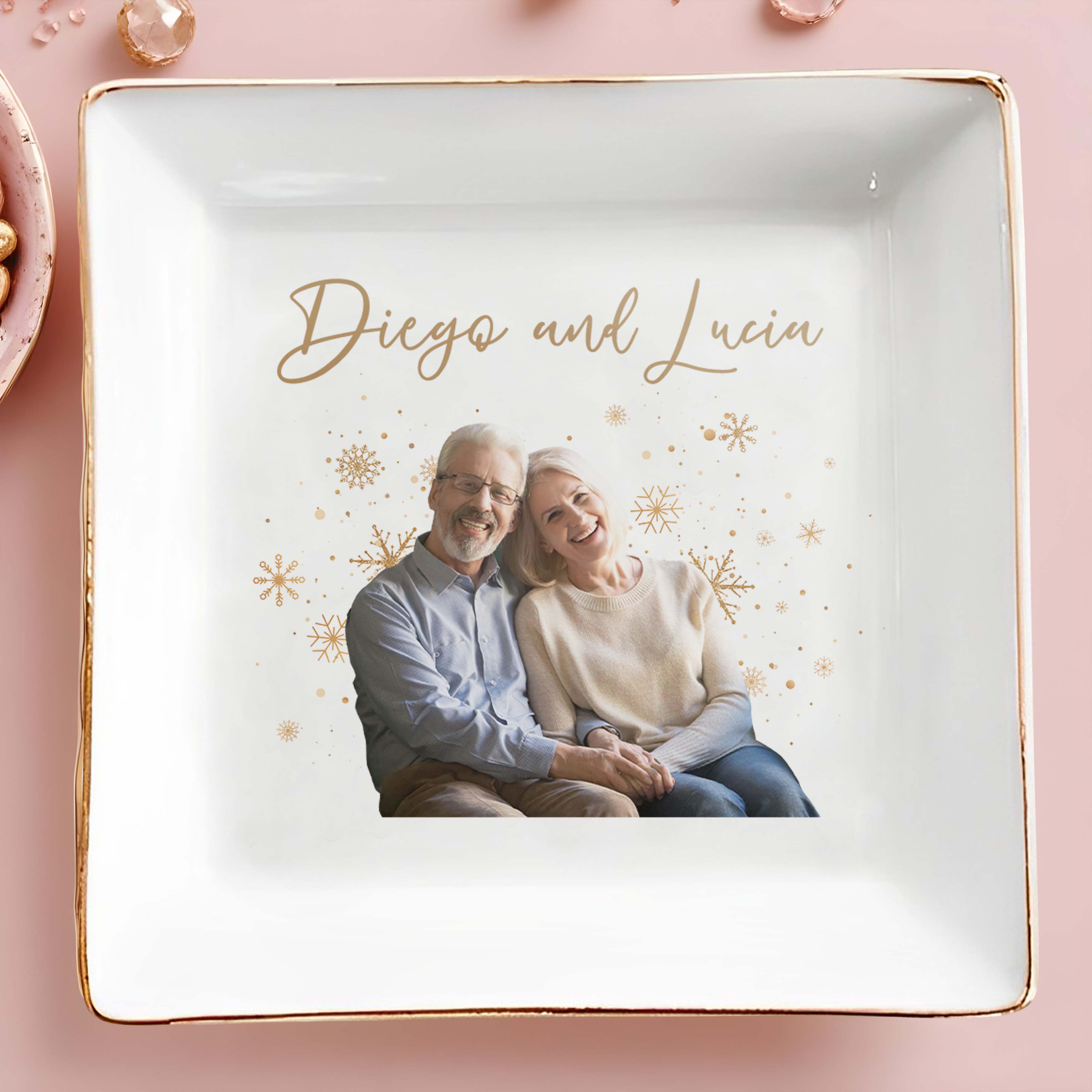 Cherish Your Most Treasured Memories Together - Personalized Custom Jewelry Dish - CPL028_SCRD