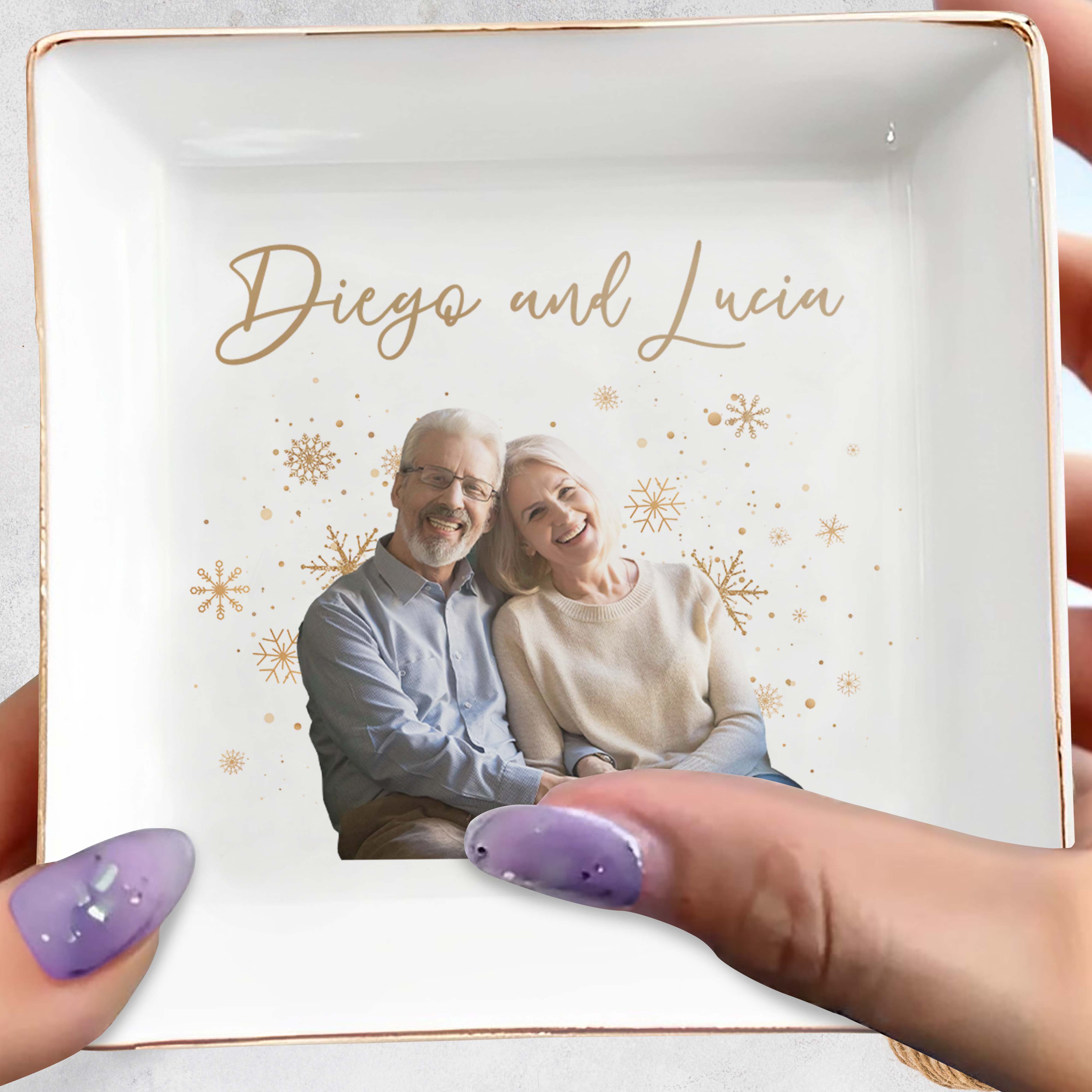 Cherish Your Most Treasured Memories Together - Personalized Custom Jewelry Dish - CPL028_SCRD