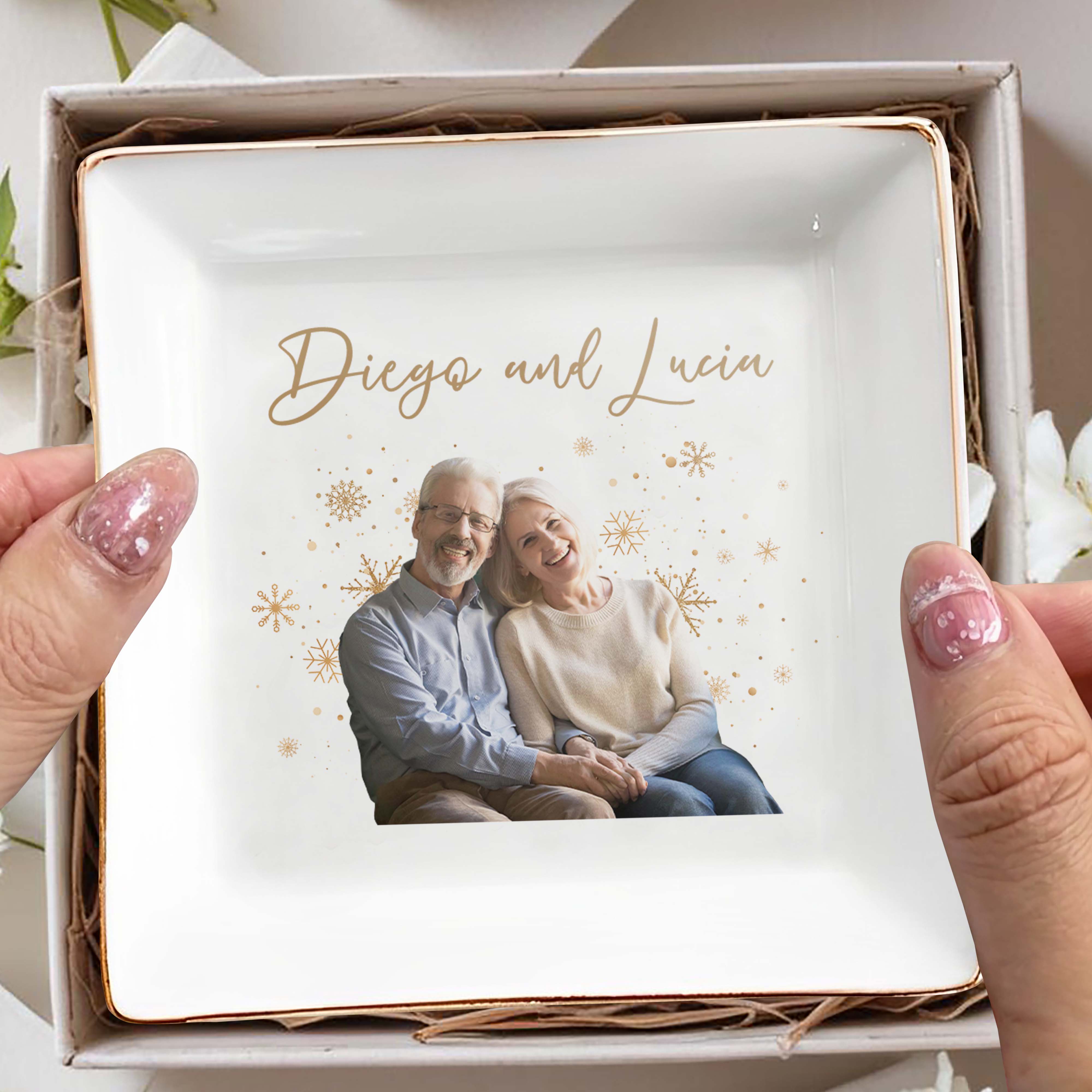 Cherish Your Most Treasured Memories Together - Personalized Custom Jewelry Dish - CPL028_SCRD