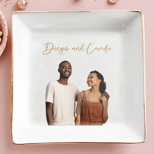 Create A Special Moment With Personalized Names - Personalized Custom Jewelry Dish - CPL030_SCRD