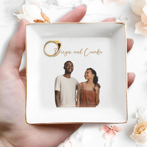 Create A Special Moment With Personalized Names - Personalized Custom Jewelry Dish - CPL030_SCRD