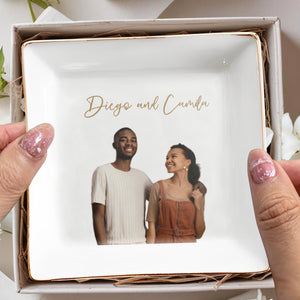 Create A Special Moment With Personalized Names - Personalized Custom Jewelry Dish - CPL030_SCRD