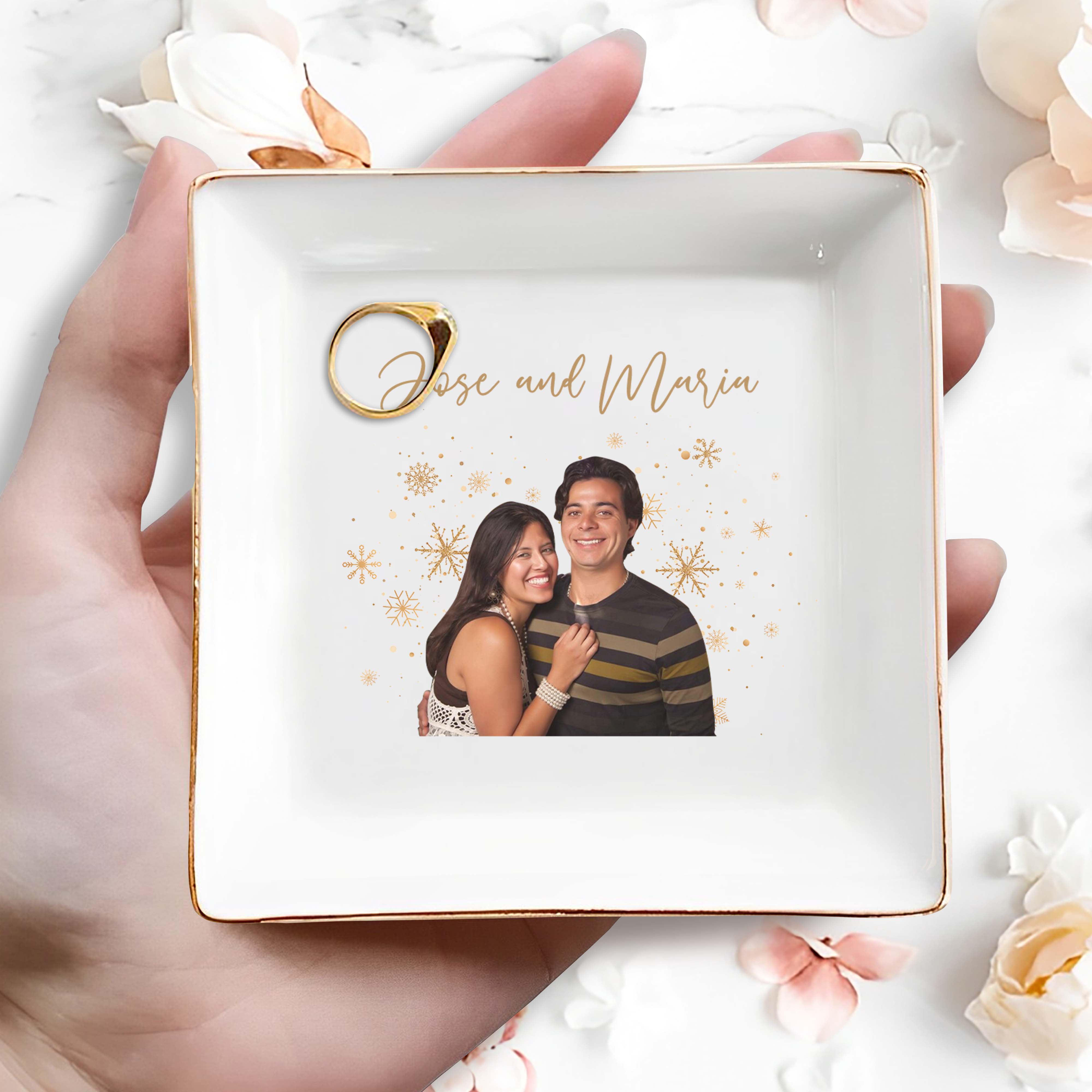 Forever In Love With You Custom Jewelry Dish - Personalized Custom Jewelry Dish - CPL031_SCRD