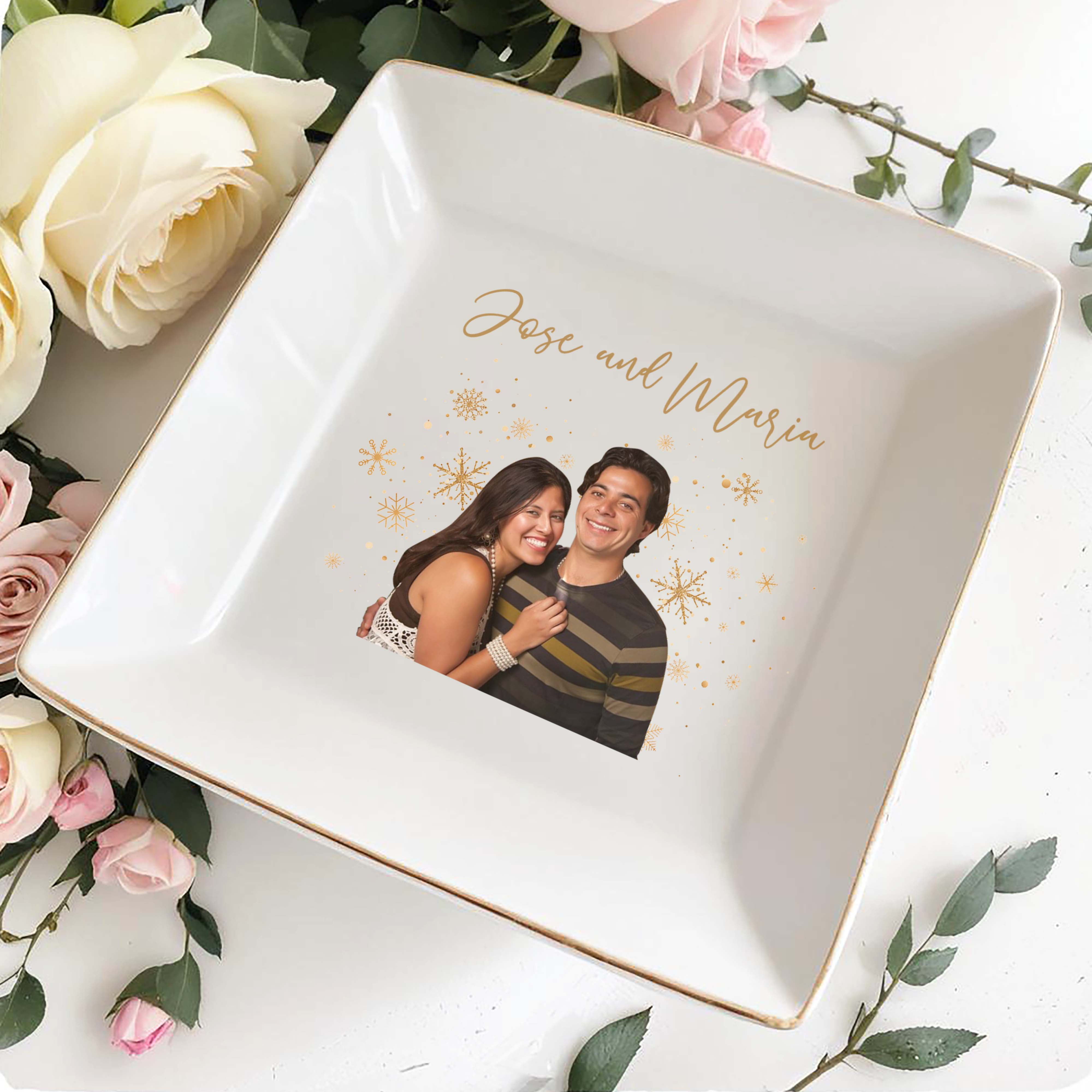 Forever In Love With You Custom Jewelry Dish - Personalized Custom Jewelry Dish - CPL031_SCRD