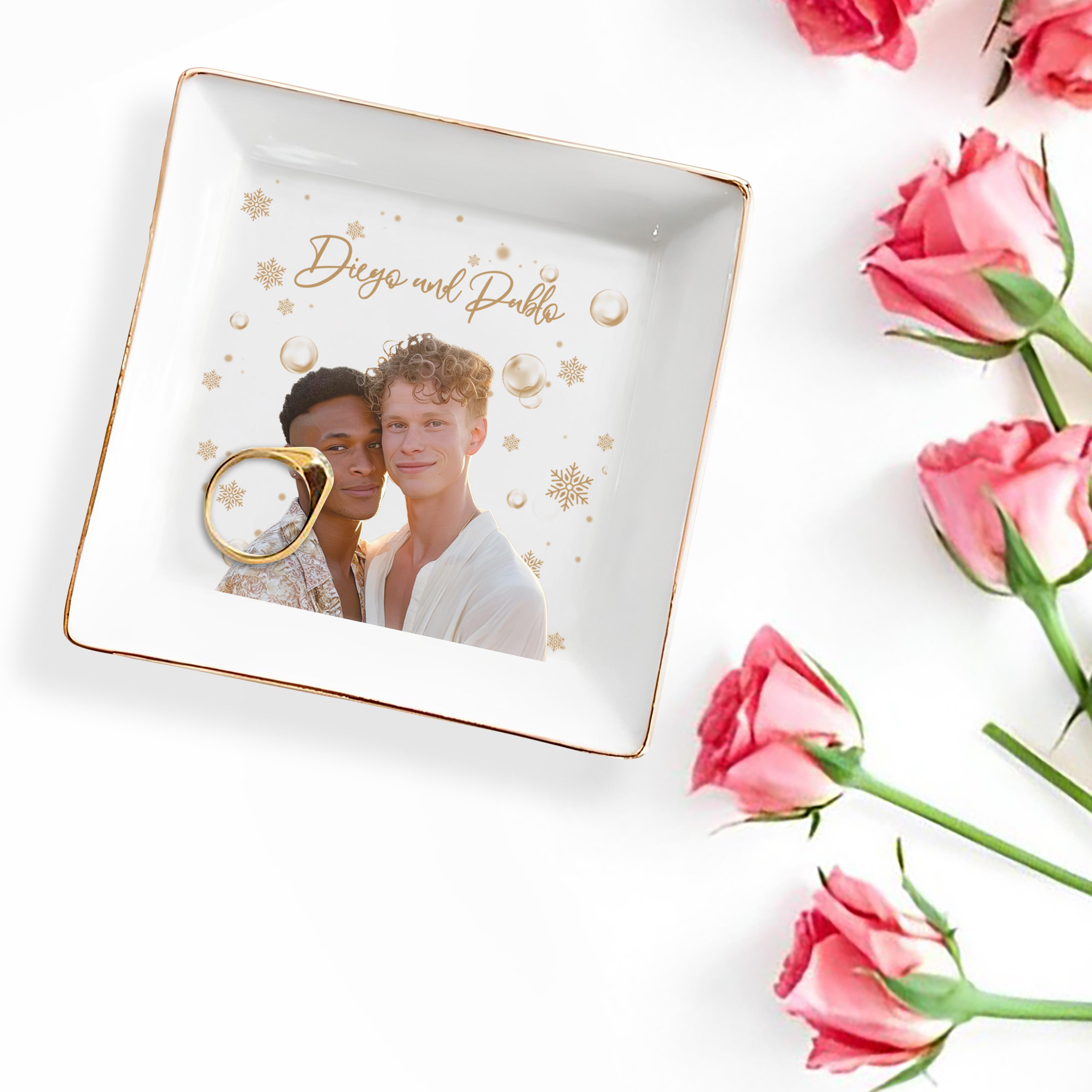 Forever And Always Custom Jewelry Dish - Personalized Custom Jewelry Dish - CPL032_SCRD