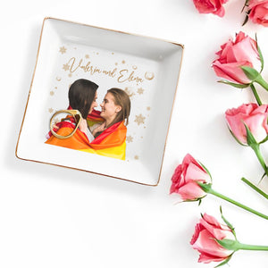Forever And Always Snowflake Custom Jewelry Dish - Personalized Custom Jewelry Dish - CPL033_SCRD