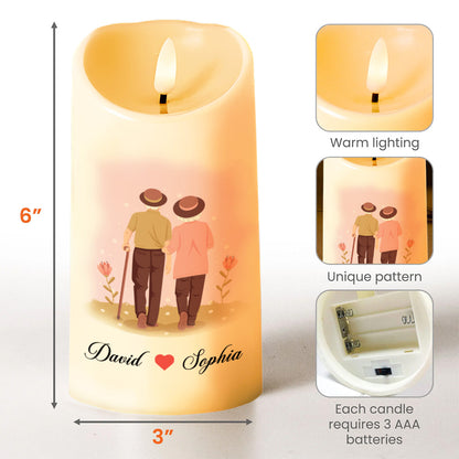 Romantic Queen Forever Message Candle For Wife - Personalized Custom LED Candle - CPL085_LECA