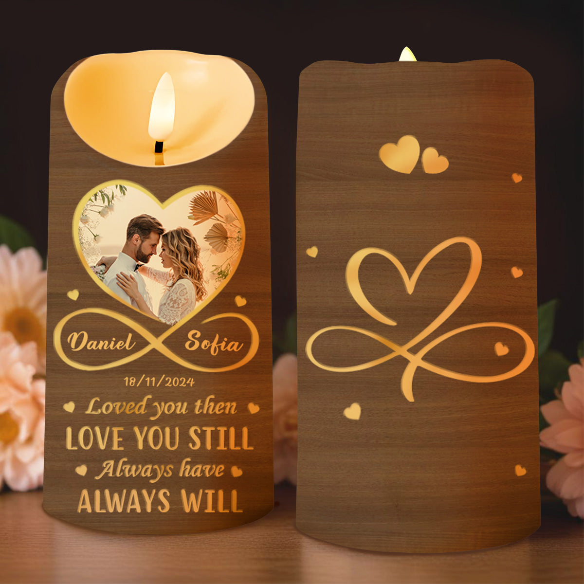Loved You Then Love You Still Always - Personalized Custom LED Candle - CPL087_LECA
