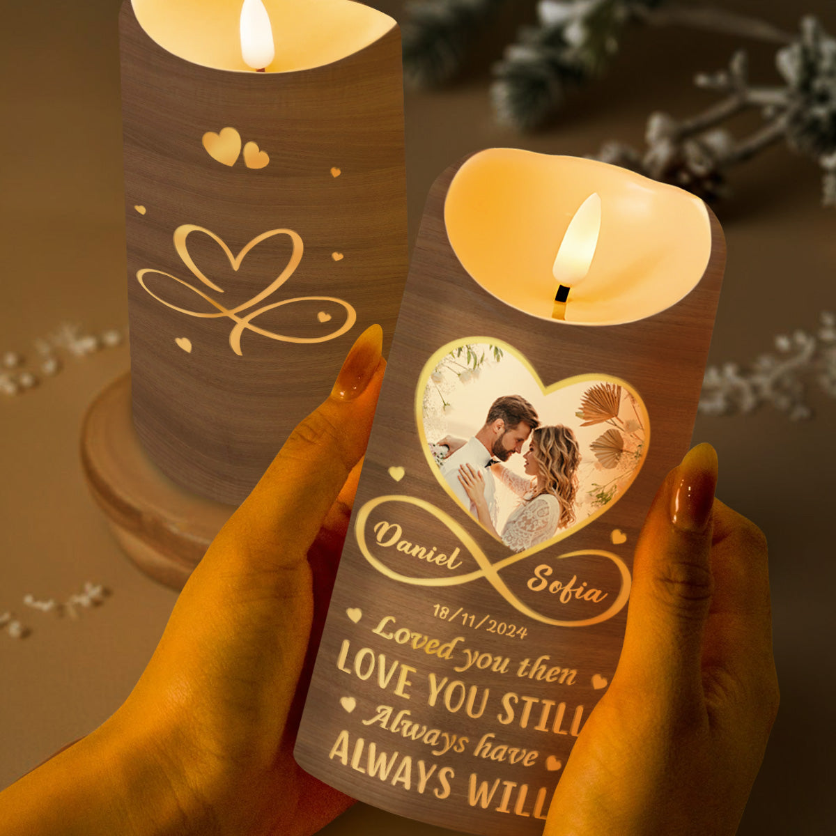 Loved You Then Love You Still Always - Personalized Custom LED Candle - CPL087_LECA