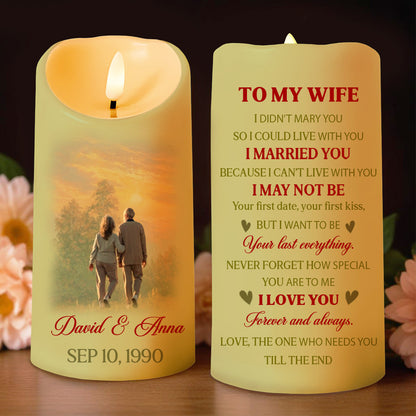 Love You Forever Romantic Message Candle - Personalized Custom LED Candle - CPL090_LECA