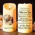 Love Made Us Forever Together Floral Couple Design - Personalized Custom LED Candle - CPL093_LECA