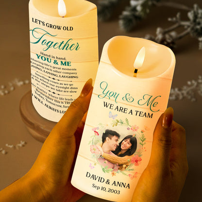 You And Me, A Lifetime Of Loving And Laughing Together - Personalized Custom LED Candle - CPL097_LECA