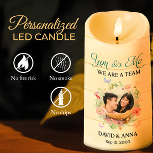 You And Me, A Lifetime Of Loving And Laughing Together - Personalized Custom LED Candle - CPL097_LECA