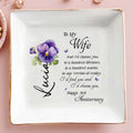 Choose You In A Hundred Lifetimes Happy Anniversary With Flowers - Personalized Custom Jewelry Dish - CPL101_SCRD