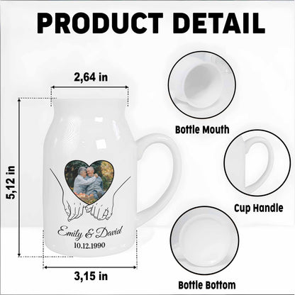 Capture Your Precious Moments On Heart Design Vase - Personalized Ceramic Flower Vase