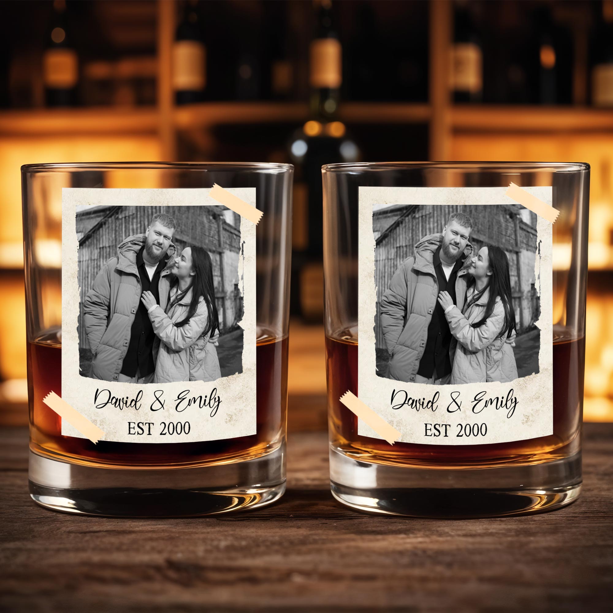 Capture Treasured Moments, Whiskey Glass - Personalized Custom Whiskey Glass - CPL1127_RWG
