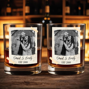 Capture Treasured Moments, Whiskey Glass - Personalized Custom Whiskey Glass - CPL1127_RWG