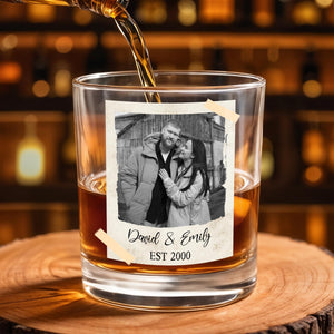Capture Treasured Moments, Whiskey Glass - Personalized Custom Whiskey Glass - CPL1127_RWG