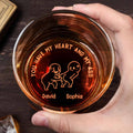 You Have My Heart And My A** With Fun Figures - Personalized Engraved Whiskey Glass - CPL1150_EWG
