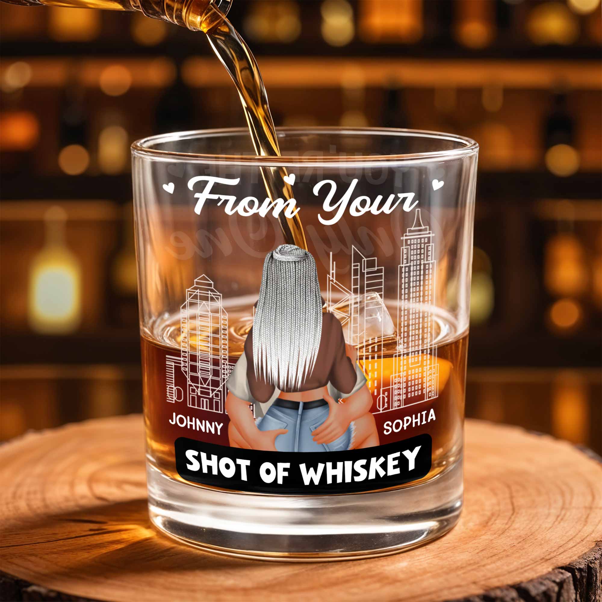 From Your Shot Of Whiskey, The Only One I Want To Annoy - Personalized Custom Whiskey Glass - CPL1155_RWG
