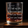 If I Had My Life To Live Over Again I'd Find You Sooner - Personalized Custom Whiskey Glass - CPL1165_RWG