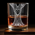 Celebrate Your Love With Our Tree Design - Personalized Custom Whiskey Glass - CPL1217_RWG