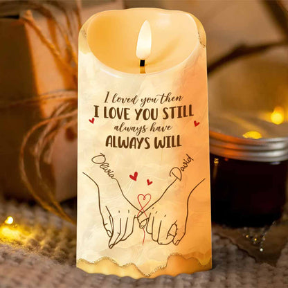 I Met You I Liked You I Love You I'm Keeping You - Personalized Custom LED Candle - CPL1233_LECA