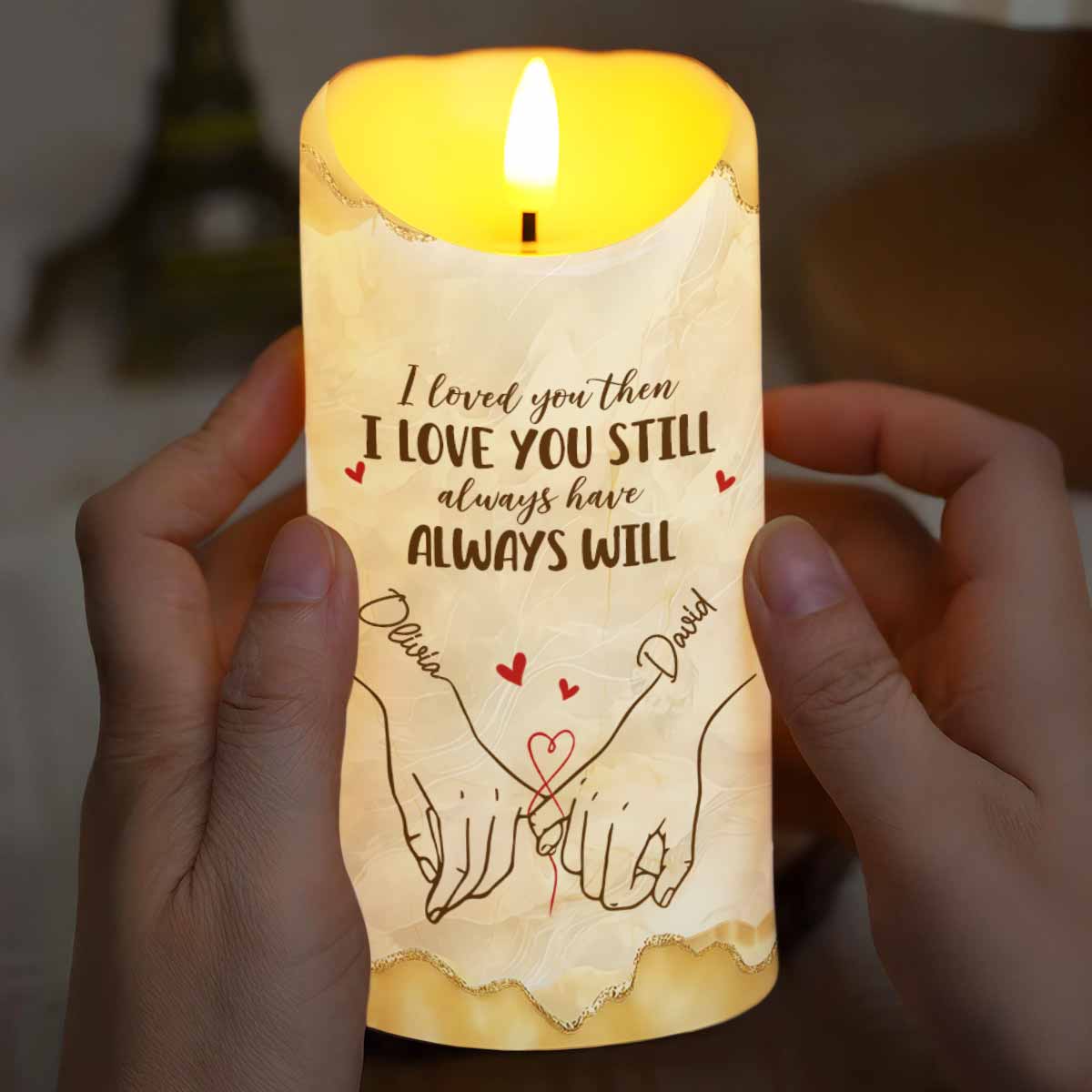 I Met You I Liked You I Love You I'm Keeping You - Personalized Custom LED Candle - CPL1233_LECA