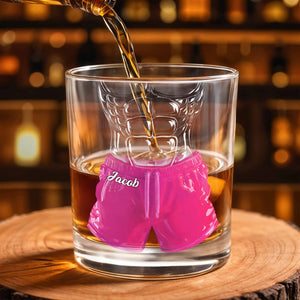 Customize With Your Own Message And Choose The Desired Name - Personalized Custom Whiskey Glass - CPL1273_RWG