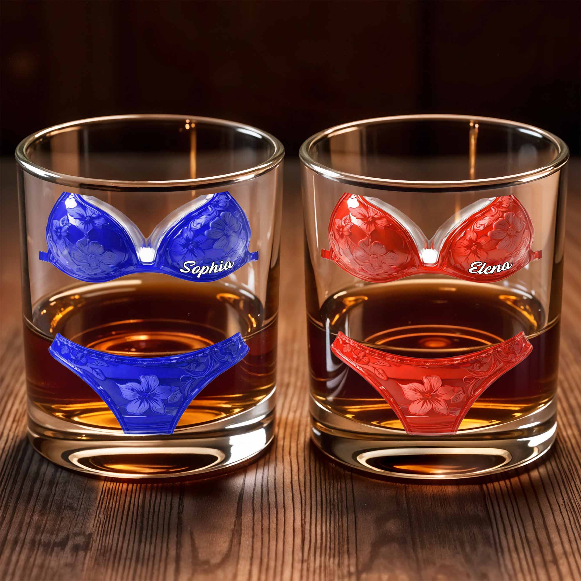 Customize With Your Own Message And Choose The Desired Name - Personalized Custom Whiskey Glass - CPL1273_RWG