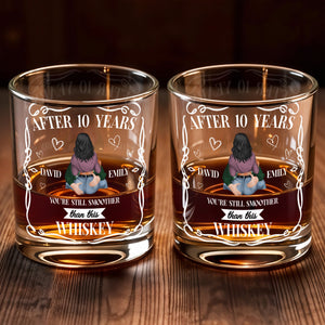 After 10 Years You're Still Smoother Than This Whiskey - Personalized Custom Whiskey Glass - CPL1289_RWG