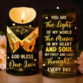 You Are The Light Of My World, Romantic Candle With Hands And Heart Design - Personalized Custom LED Candle - CPL1300_LECA