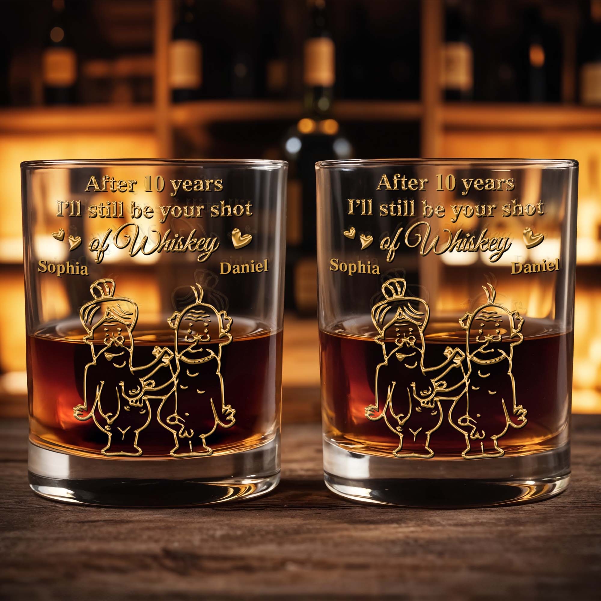 After My Years I'll Still Be Your Shot - Personalized Custom Whiskey Glass - CPL1316_RWG