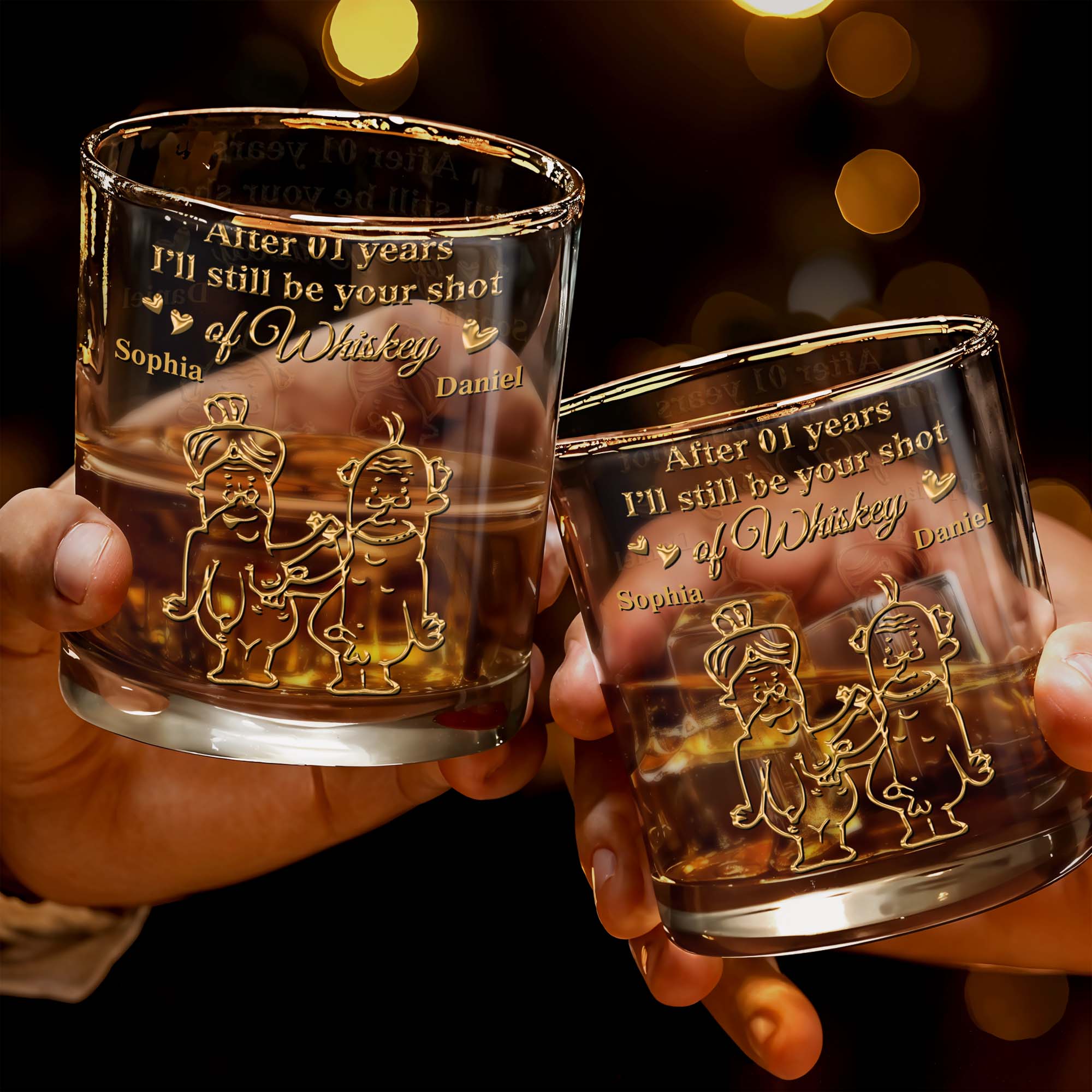 After My Years I'll Still Be Your Shot - Personalized Custom Whiskey Glass - CPL1316_RWG