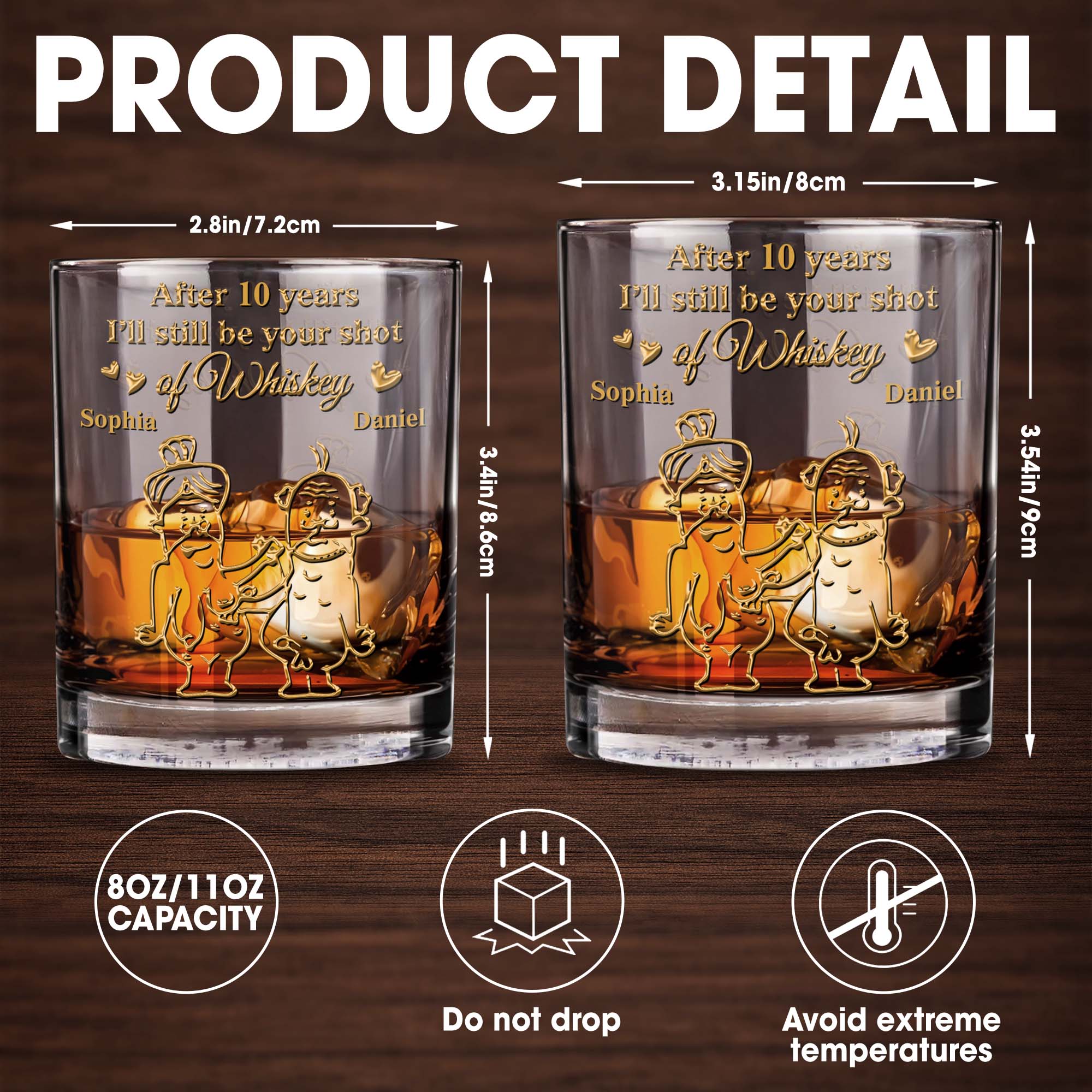 After My Years I'll Still Be Your Shot - Personalized Custom Whiskey Glass - CPL1316_RWG